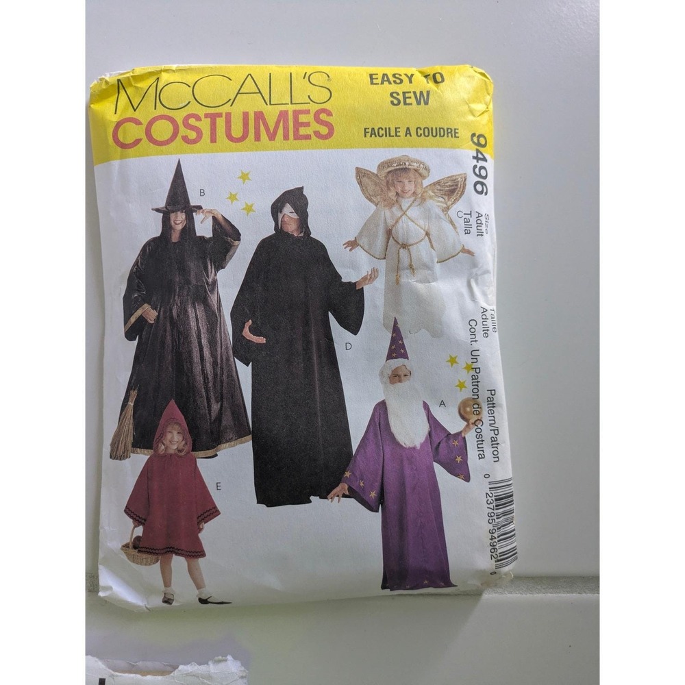 Costume Sewing Patterns Child Adult Lot 5 Pirate Princess Vampire Santa Witch - Picture 3 of 8